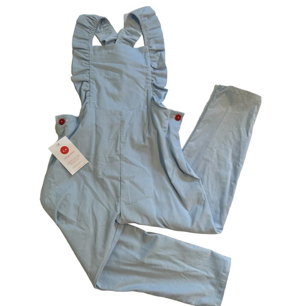 NWT Smiling Button Flutterall Romper Winter Blue Size 9